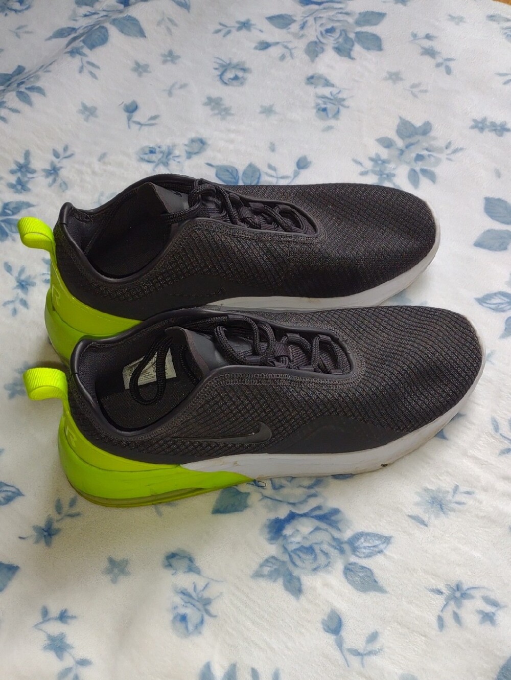 Nike Air Men's Slip-On Black And Neon Green Athletic Shoes